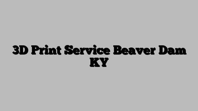 3D Print Service Beaver Dam KY
