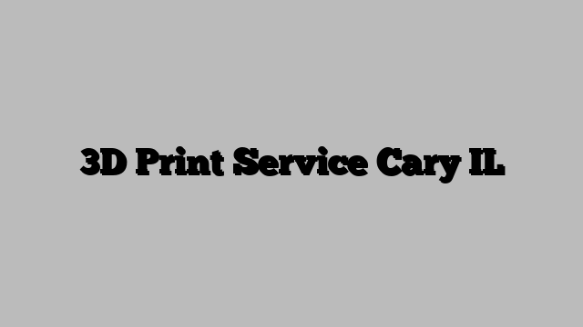 3D Print Service Cary IL