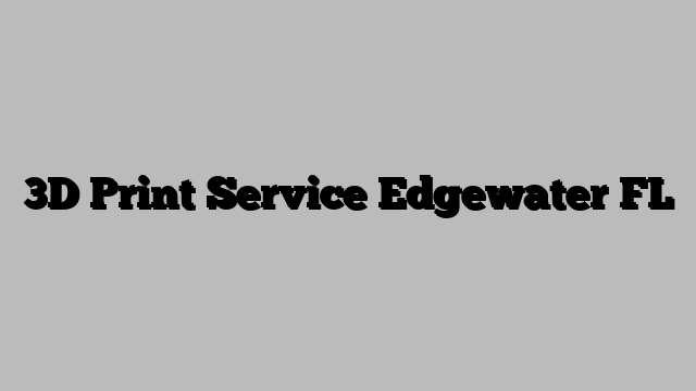 3D Print Service Edgewater FL