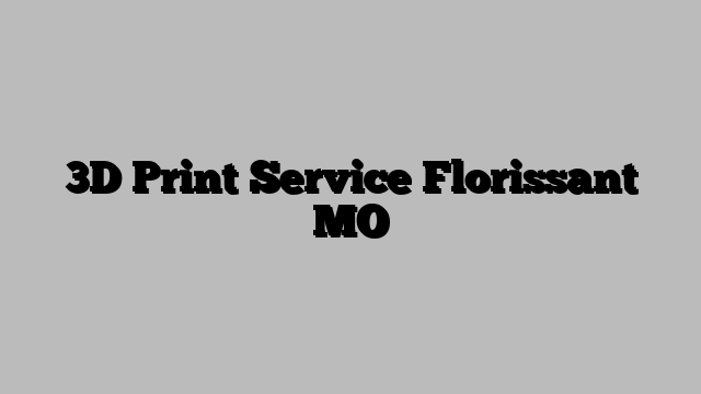 3D Print Service Florissant MO