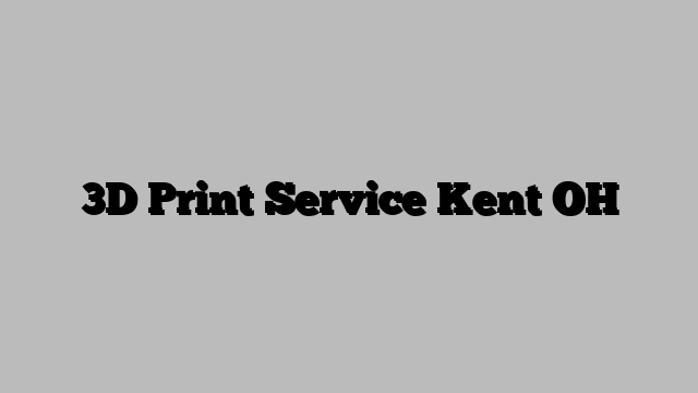 3D Print Service Kent OH