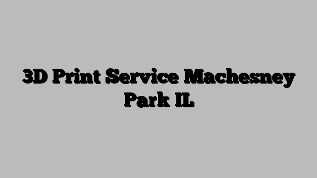 3D Print Service Machesney Park IL