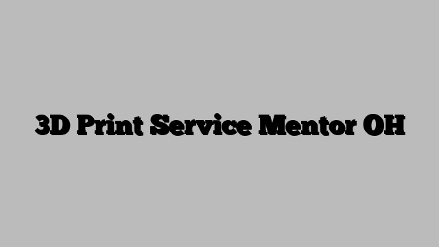 3D Print Service Mentor OH