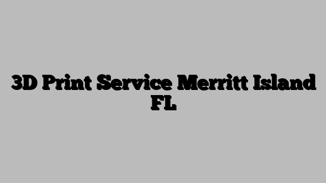 3D Print Service Merritt Island FL