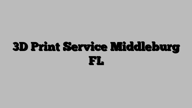 3D Print Service Middleburg FL