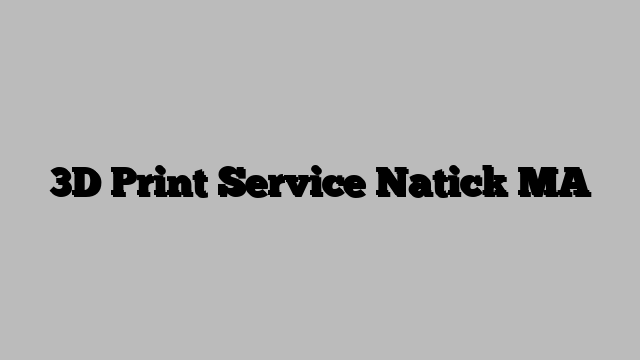 3D Print Service Natick MA