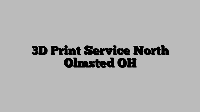 3D Print Service North Olmsted OH