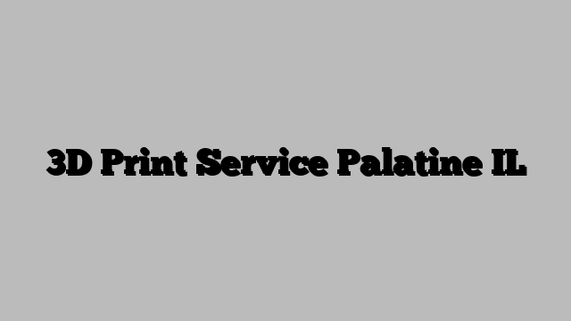 3D Print Service Palatine IL