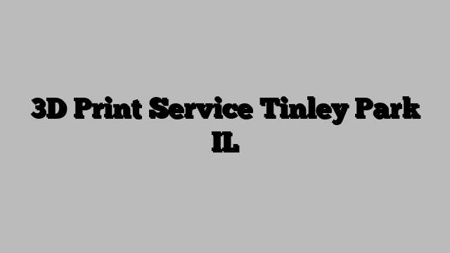 3D Print Service Tinley Park IL
